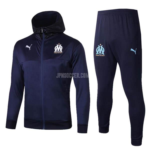 2019-2020 オリンピック マルセイユ 青い フード付きジャケット