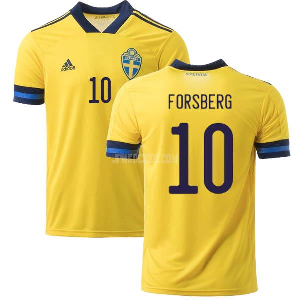 2020-2021 スウェーデン forsberg ホーム レプリカ ユニフォーム