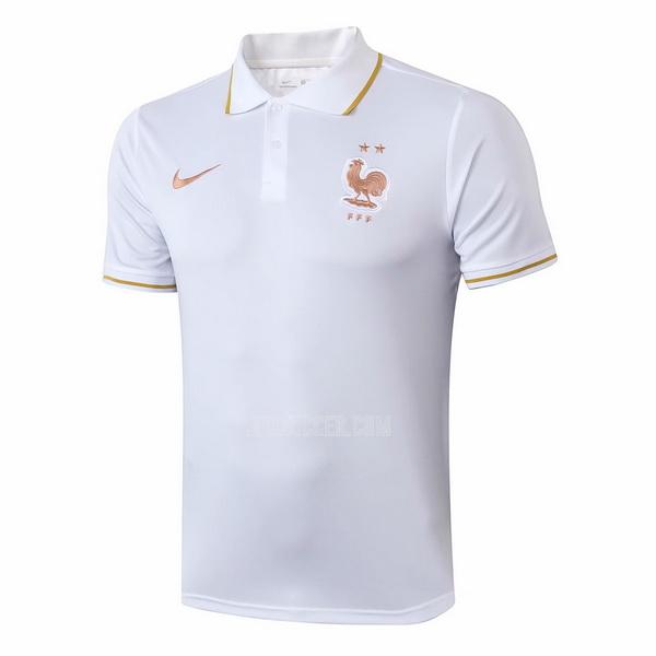 2020-2021 フランス 白い ポロシャツ