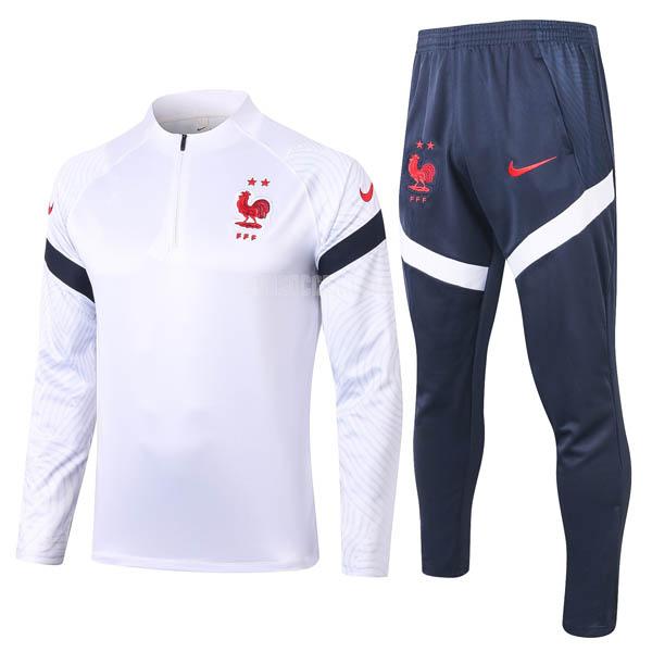 2020-21 フランス 白い サッカー スウェットシャツ