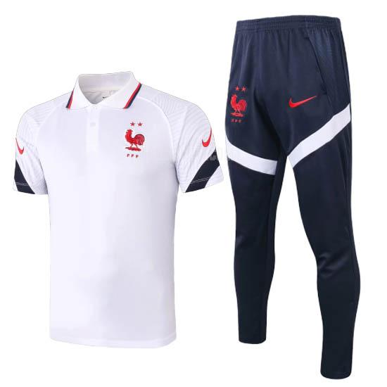 2020-21 フランス 白い ポロシャツセット
