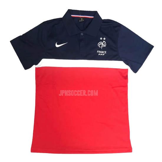 2020-21 フランス 赤-青い ポロシャツ