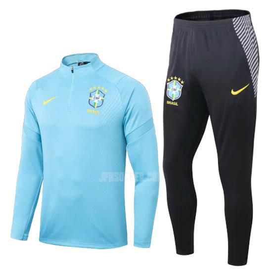 2020-21 ブラジル 青い サッカー スウェットシャツ