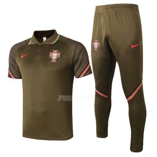 2020-21 ポルトガル 褐色 ポロシャツセット