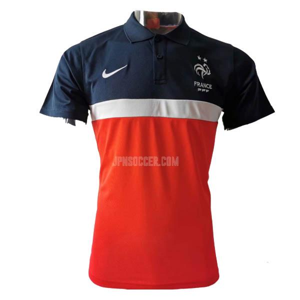 2020 フランス 赤-青い ポロシャツ