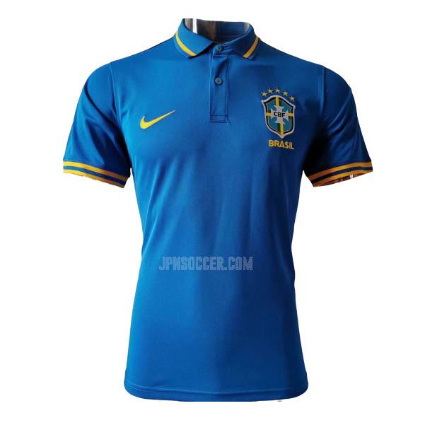 2020 ブラジル 青い ポロシャツ