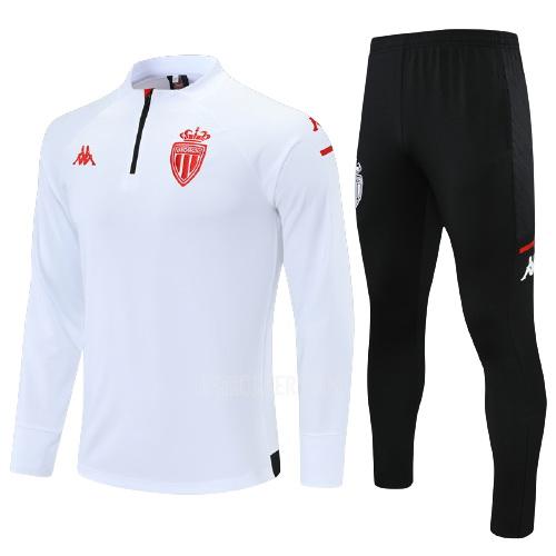 2021-22 asモナコ ジュニア 白い サッカー スウェットシャツ