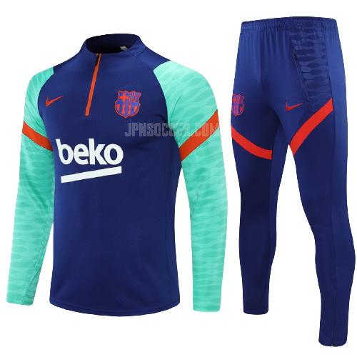 2021-22 fcバルセロナ ジュニア 青い サッカー スウェットシャツ