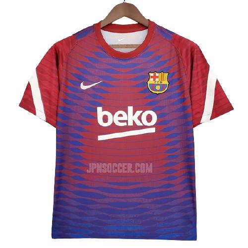 2021-22 fcバルセロナ 青い 赤 プラクティスシャツ