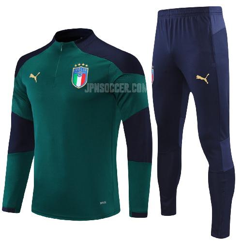 2021-22 イタリア ジュニア 緑 サッカー スウェットシャツ