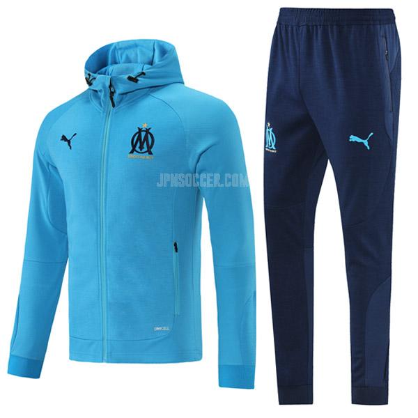 2021-22 オリンピック マルセイユ 青い フード付きジャケット