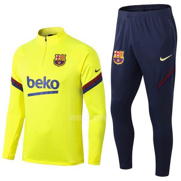 2021 fcバルセロナ ジュニア 黄 サッカー スウェットシャツ
