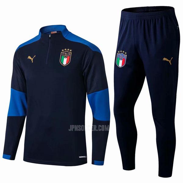 2021 イタリア 紺 サッカー スウェットシャツ