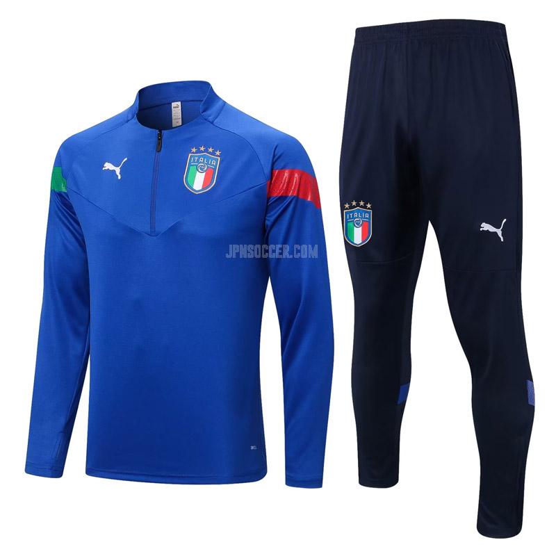 2022-23 イタリア 22109a1 青い サッカー スウェットシャツ