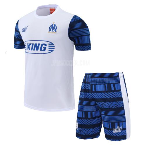 2022-23 オリンピック マルセイユ スーツ 白い 青い プラクティスシャツ