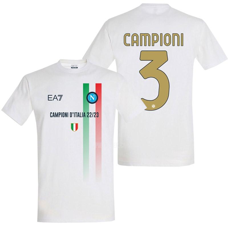 2022-23 ナポリ campioni 白い tシャツ
