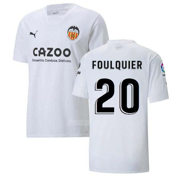 2022-23 バレンシアcf foulquier ホーム ユニフォーム
