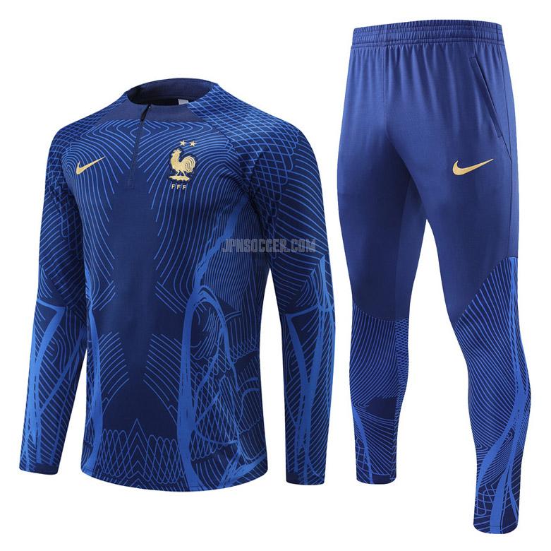 2022-23 フランス 221025a2 青い サッカー スウェットシャツ