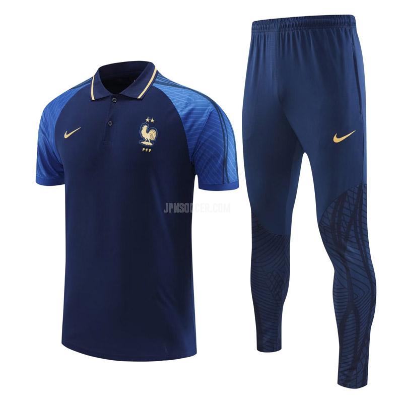 2022-23 フランス 221125a1 青い ポロシャツセット