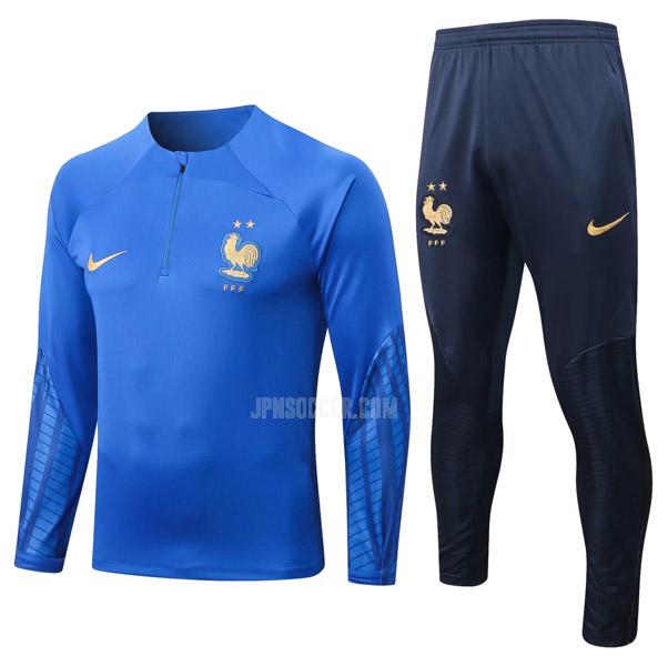 2022-23 フランス 青い サッカー スウェットシャツ