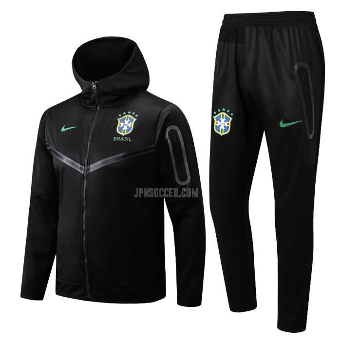 2022-23 ブラジル 22125a1 ブラック フード付きジャケット
