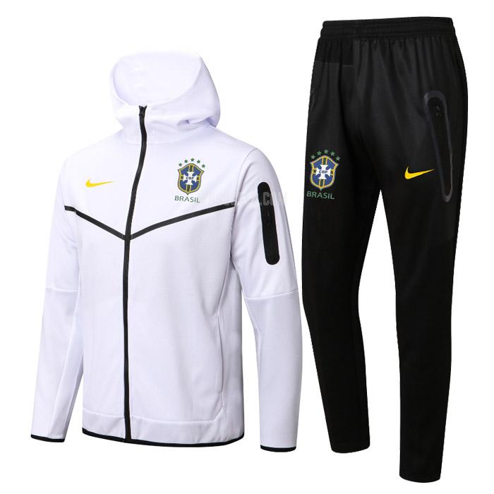 2022-23 ブラジル 22125a1 白い フード付きジャケット