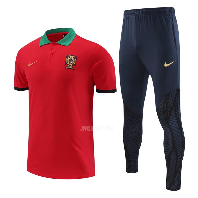 2022-23 ポルトガル 221125a1 赤 ポロシャツセット