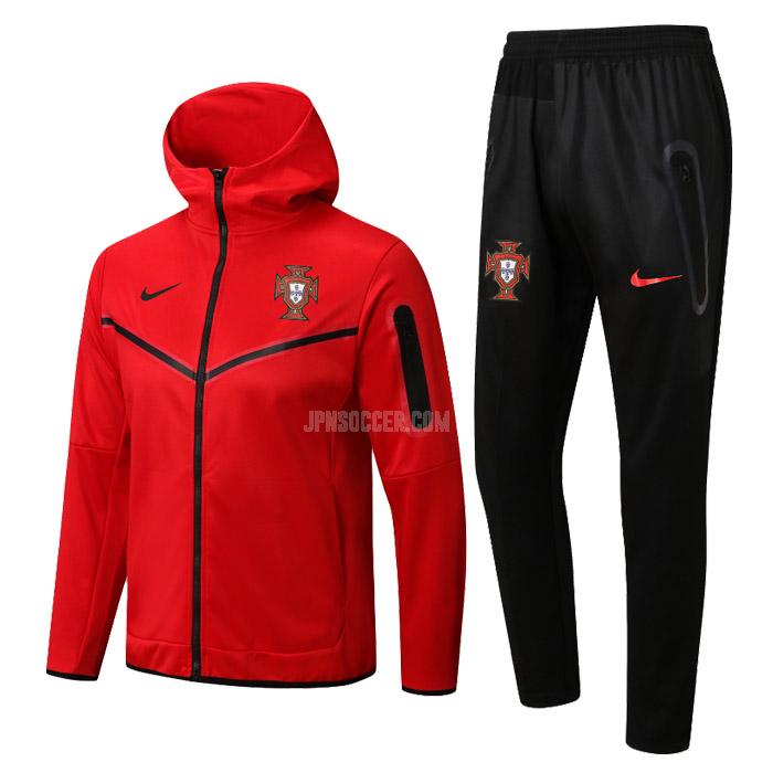 2022-23 ポルトガル 22125a1 赤 フード付きジャケット