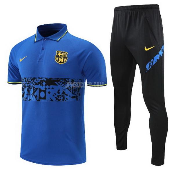 2022 fcバルセロナ スーツ 青い ポロシャツ
