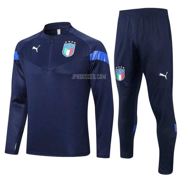 2022 イタリア 221025a1 紺 サッカー スウェットシャツ