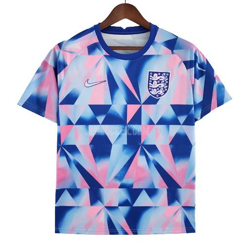 2022 イングランド 青い ピンク プラクティスシャツ