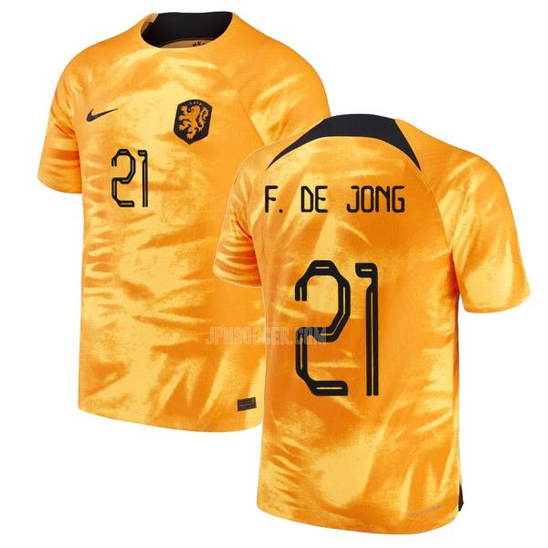 2022 オランダ f. de jong ワールドカップ ホーム ユニフォーム