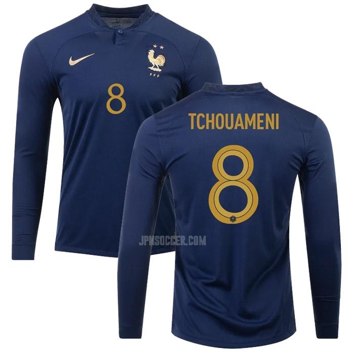 2022 フランス tchouameni 長袖 ワールドカップ ホーム ユニフォーム
