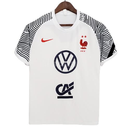2022 フランス 白い プラクティスシャツ