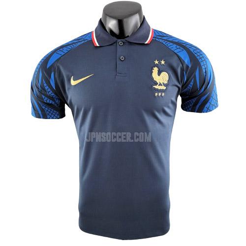 2022 フランス 紺 ポロシャツ