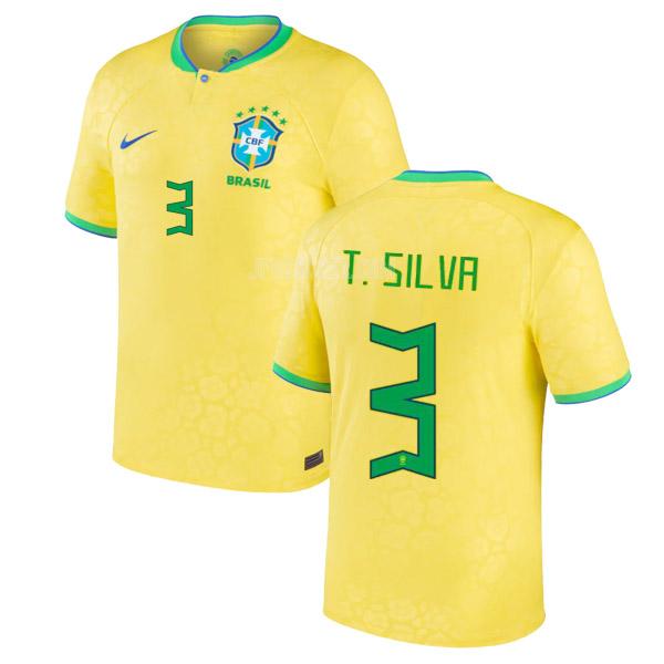 2022 ブラジル t. silva ワールドカップ ホーム ユニフォーム