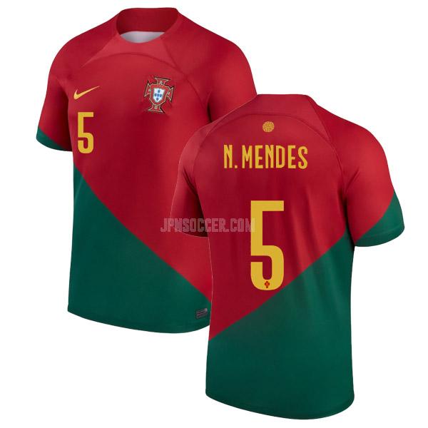 2022 ポルトガル n. mendes ワールドカップ ホーム ユニフォーム