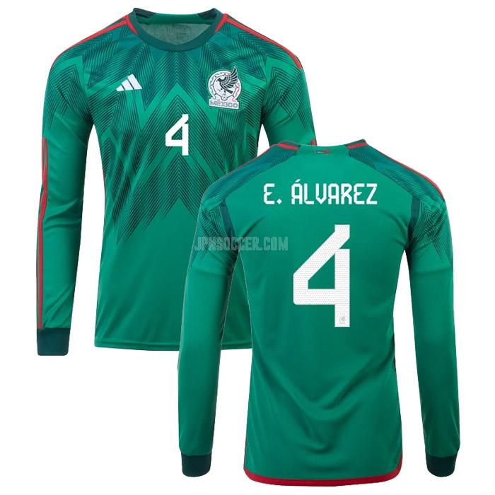 2022 メキシコ e. alvarez 長袖 ワールドカップ ホーム ユニフォーム