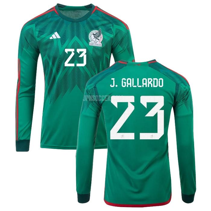2022 メキシコ j. gallardo 長袖 ワールドカップ ホーム ユニフォーム