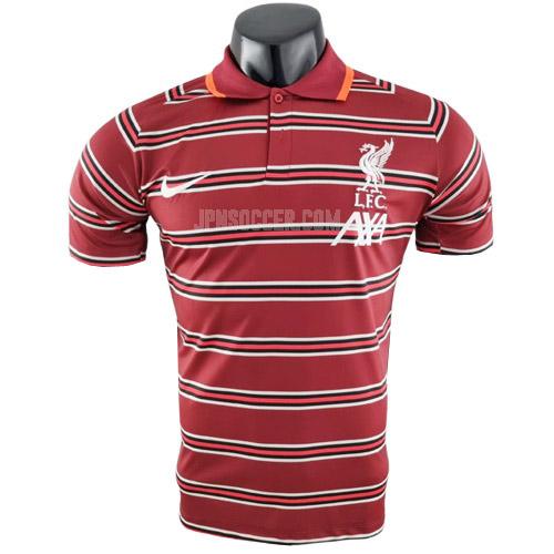 2022 リヴァプール 赤 縞 ポロシャツ