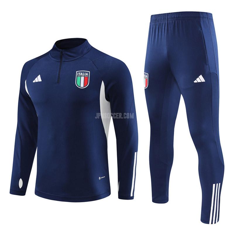 2023-24 イタリア 231125a1 青い サッカー スウェットシャツ