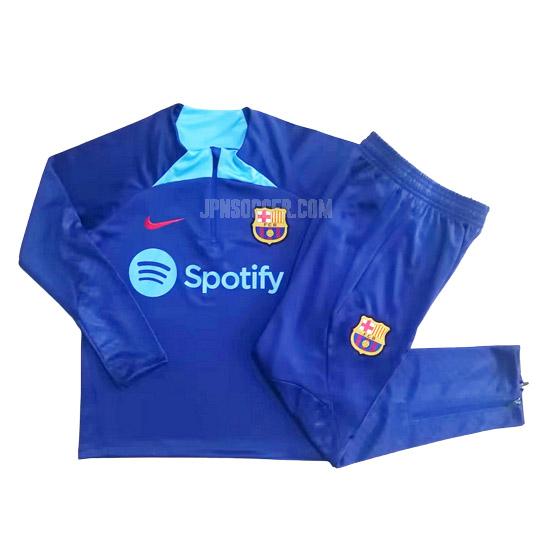 2023 fcバルセロナ ジュニア 23115a3 青い サッカー スウェットシャツ
